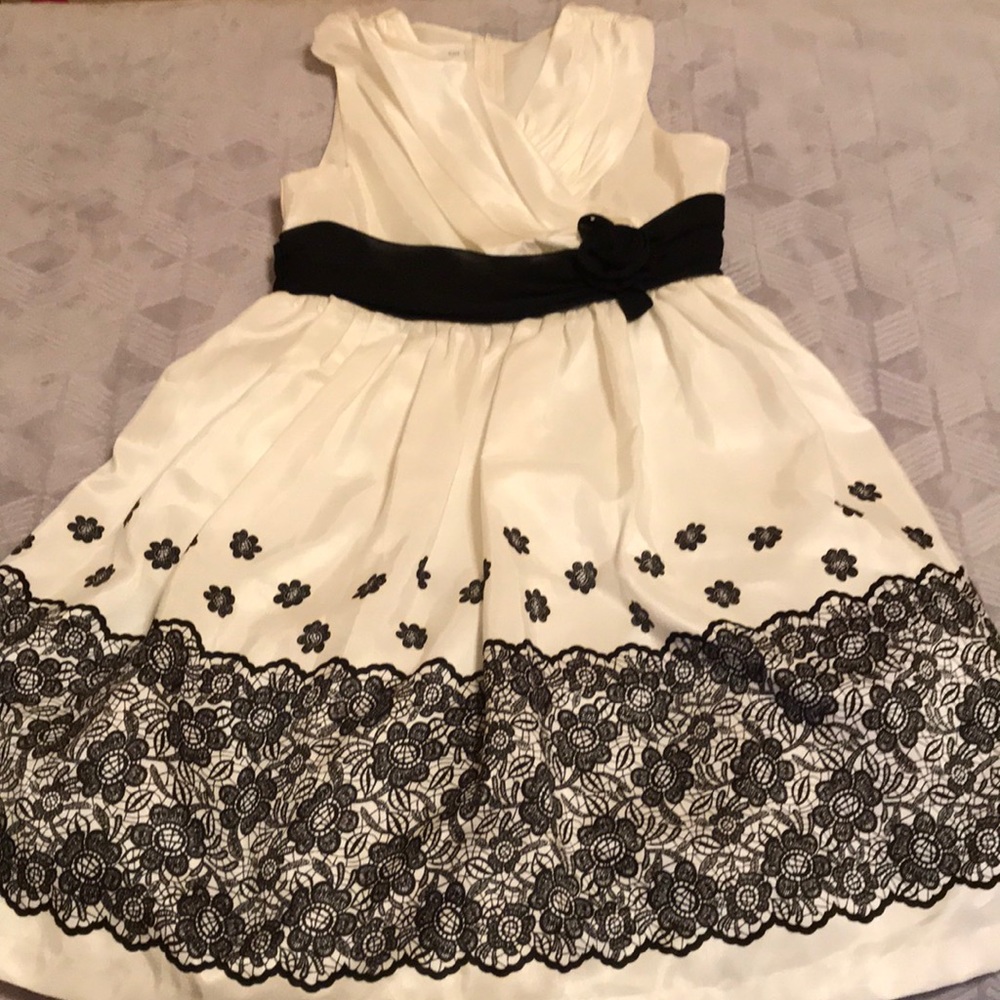 A black and white dress